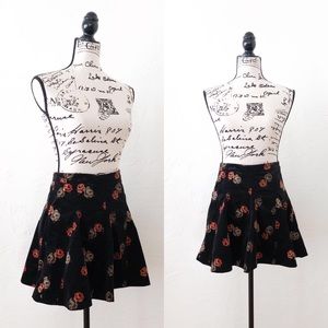 Free People Mini Floral Micro Cord Skirt // Sz 2
